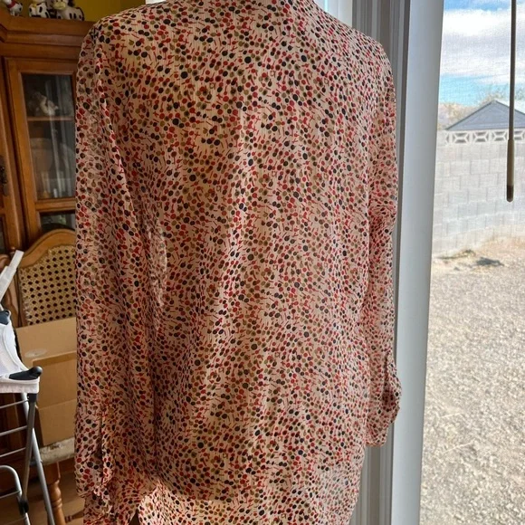 Kiera Gauzy Button Down Blouse - Picture 5 of 6